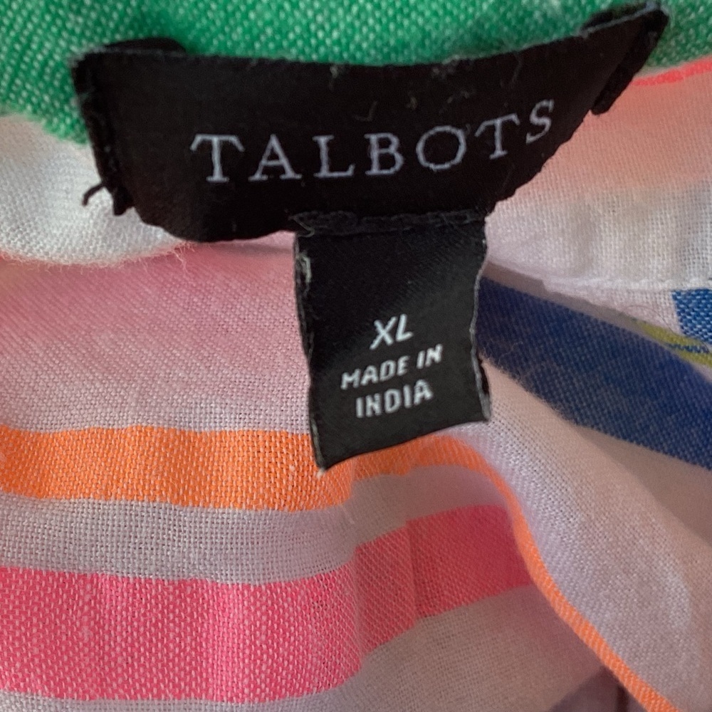 Talbots Plus Soft Lightweight Cotton Sherbet Stri… - image 7